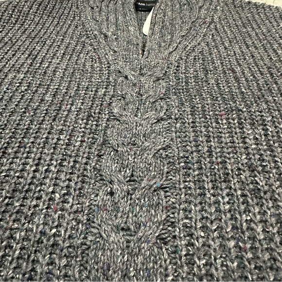 NWT Prana Laurel Creek Sweater Size S Charcoal Cable Knit Poly Silk Wool Blend - Picture 10 of 11